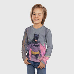 Лонгслив детский Бэтмен с розовым плащом, цвет: 3D-принт — фото 2