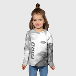 Лонгслив детский Ford - white gradient вертикально, цвет: 3D-принт — фото 2