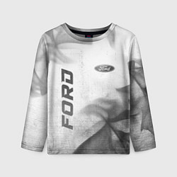 Детский лонгслив Ford - white gradient вертикально