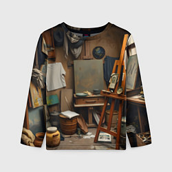 Лонгслив детский Мастерская художника, цвет: 3D-принт