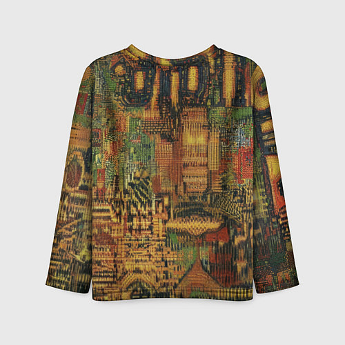 Детский лонгслив Текстурный Бэтмен / 3D-принт – фото 2