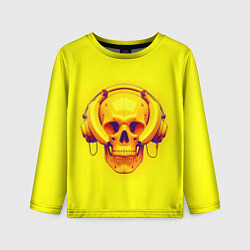 Детский лонгслив Yellow bananas skull - cyberpunk