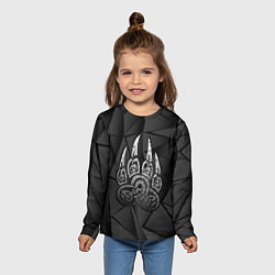 Лонгслив детский Велес лапа медведя, цвет: 3D-принт — фото 2