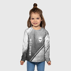 Лонгслив детский Brighton - grey gradient вертикально, цвет: 3D-принт — фото 2