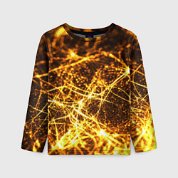 Лонгслив детский Текстура золотые нити, цвет: 3D-принт