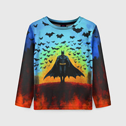 Лонгслив детский Бэтмен и летучие мыши, цвет: 3D-принт