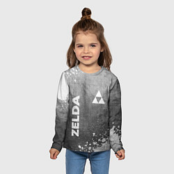 Лонгслив детский Zelda - grey gradient вертикально, цвет: 3D-принт — фото 2