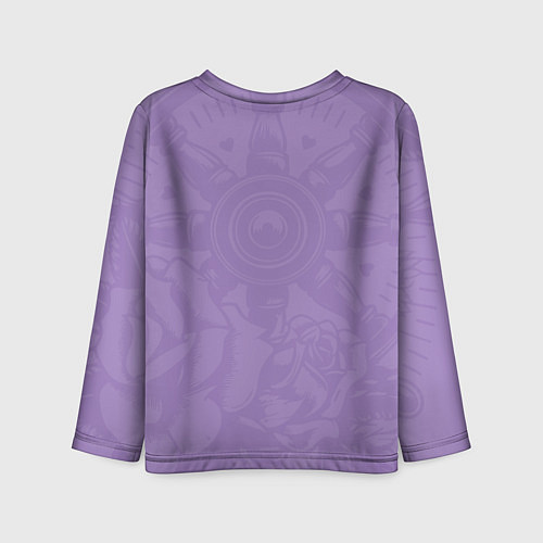 Детский лонгслив Штурвал в розах / 3D-принт – фото 2