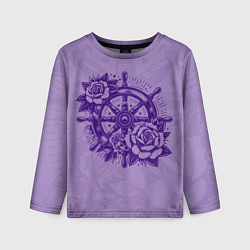 Детский лонгслив Штурвал в розах