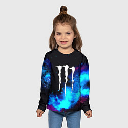 Лонгслив детский Monster energy космос, цвет: 3D-принт — фото 2