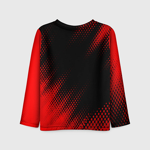 Детский лонгслив Peugeot - red gradient вертикально / 3D-принт – фото 2