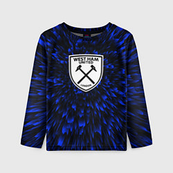 Лонгслив детский West Ham blue energy, цвет: 3D-принт