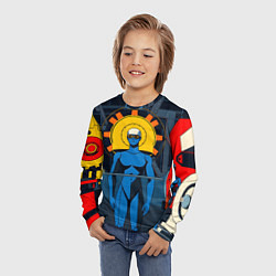 Лонгслив детский Ретро фантастика, цвет: 3D-принт — фото 2