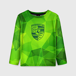 Лонгслив детский Porsche green poly, цвет: 3D-принт