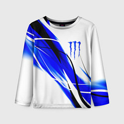 Детский лонгслив Monster energy линии абстракции
