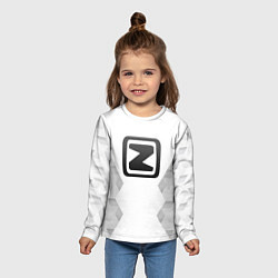 Лонгслив детский Zotye white poly, цвет: 3D-принт — фото 2