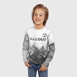 Лонгслив детский Fallout - white gradient посередине, цвет: 3D-принт — фото 2