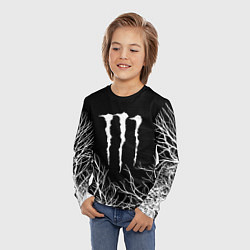 Лонгслив детский Monster energy лес, цвет: 3D-принт — фото 2
