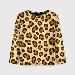 Лонгслив детский Паттерн с пятнами леопарда, цвет: 3D-принт