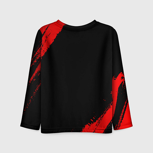 Детский лонгслив PSG - red gradient / 3D-принт – фото 2