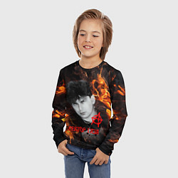Лонгслив детский Сектор газа огненный фон, цвет: 3D-принт — фото 2