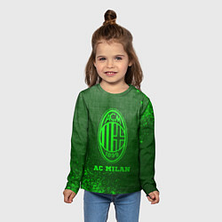 Лонгслив детский AC Milan - green gradient, цвет: 3D-принт — фото 2