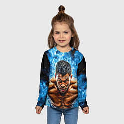 Лонгслив детский Артуро Гатти в синем пламени, цвет: 3D-принт — фото 2