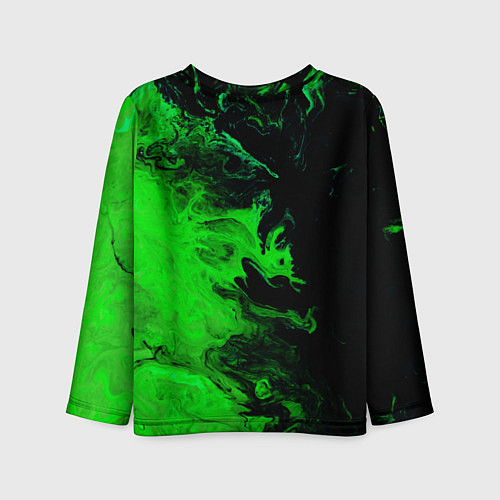 Детский лонгслив Color green black / 3D-принт – фото 2