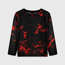 Детский лонгслив Color red black