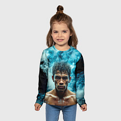 Лонгслив детский Артуро Гатти в дыму, цвет: 3D-принт — фото 2
