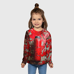 Лонгслив детский Красная боксерская груша, цвет: 3D-принт — фото 2