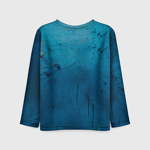 Детский лонгслив Бойцовские перчатки на синем / 3D-принт – фото 2