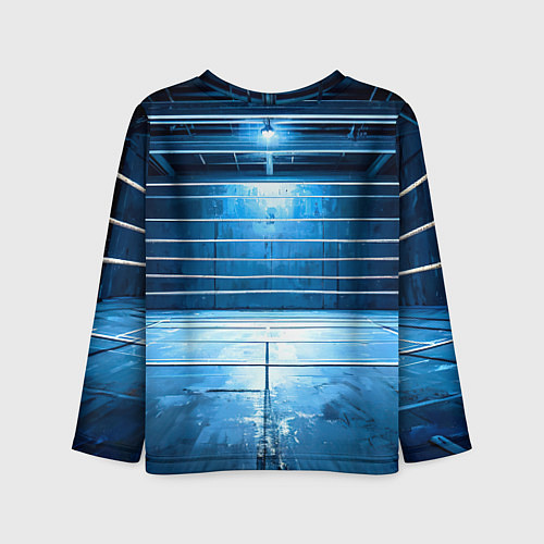Детский лонгслив Синий ринг / 3D-принт – фото 2