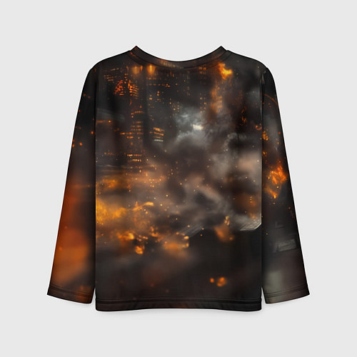 Детский лонгслив БМВ в огне / 3D-принт – фото 2