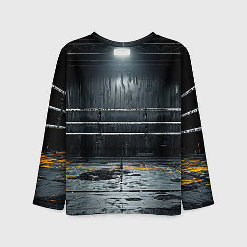 Детский лонгслив Черный ринг / 3D-принт – фото 2