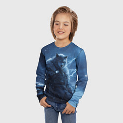 Лонгслив детский Волк повелитель молний, цвет: 3D-принт — фото 2