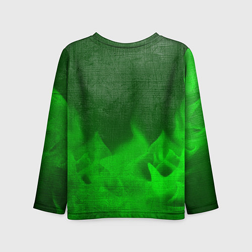 Детский лонгслив FAW - green gradient посередине / 3D-принт – фото 2