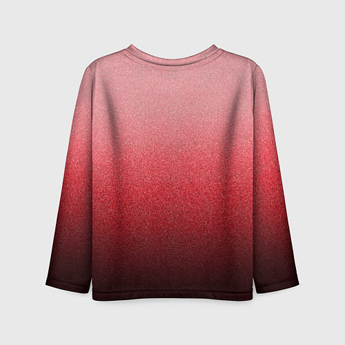 Детский лонгслив Мягкий градиент красно-розовый текстура крошка / 3D-принт – фото 2