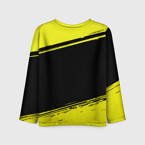 Детский лонгслив Borussia жёлтые полосы / 3D-принт – фото 2