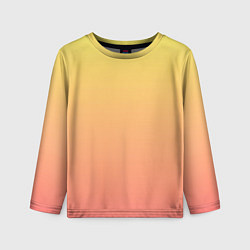 Лонгслив детский Градиент нежный жёлто-розовый, цвет: 3D-принт
