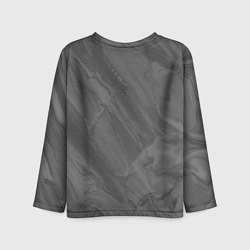 Детский лонгслив Серая текстура каменная мрамор / 3D-принт – фото 2