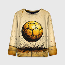 Лонгслив детский Гандбольный мяч на бежевом, цвет: 3D-принт