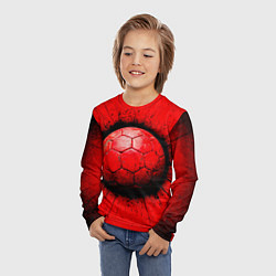 Лонгслив детский Красный гандбольный мяч, цвет: 3D-принт — фото 2