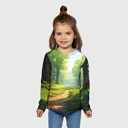 Лонгслив детский Fabulous forest, цвет: 3D-принт — фото 2