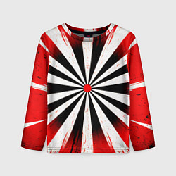 Детский лонгслив Мишень красно-белая