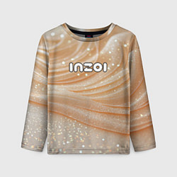 Лонгслив детский Inzoi лого на блестящем фоне, цвет: 3D-принт
