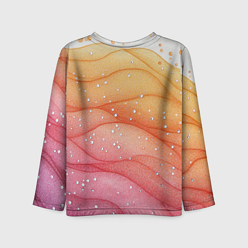 Детский лонгслив Inzoi кошечка на блестящем фоне / 3D-принт – фото 2
