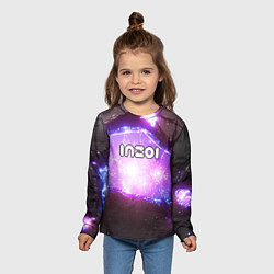 Лонгслив детский Inzoi космический фон, цвет: 3D-принт — фото 2