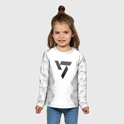 Лонгслив детский Seventeen white poly, цвет: 3D-принт — фото 2