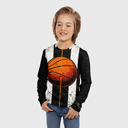 Лонгслив детский Мяч баскетбольный, цвет: 3D-принт — фото 2
